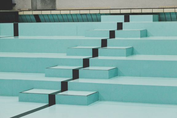 Stufen im Pool, Altes Hallenbad in Feldkirch Stufen im Pool, Altes Hallenbad in Feldkirch