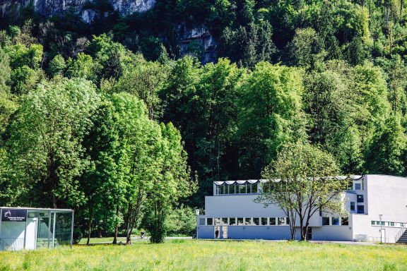 Aussenansicht Altes Hallenbad im Reichenfeld Aussenansicht Altes Hallenbad im Reichenfeld