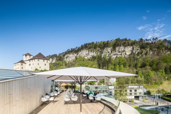 Dachterrasse Montforthaus Feldkirch Dachterrasse Montforthaus Feldkirch